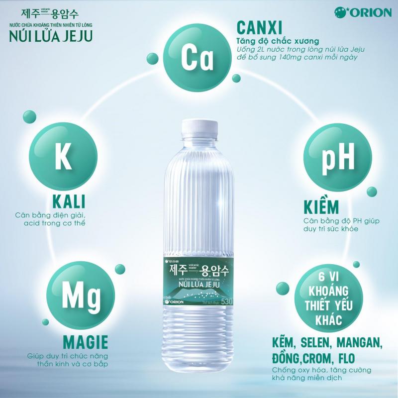 Nước khoáng núi lửa Jeju 530ml